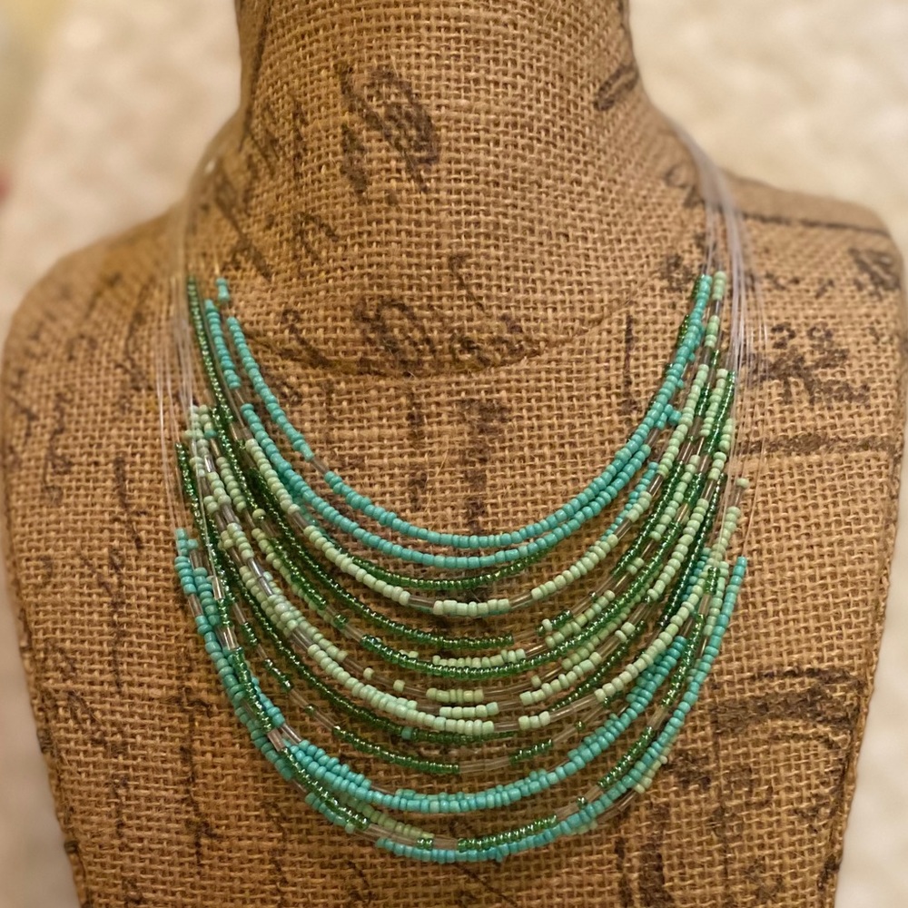 💕Turquoise Beaded Layered Necklace